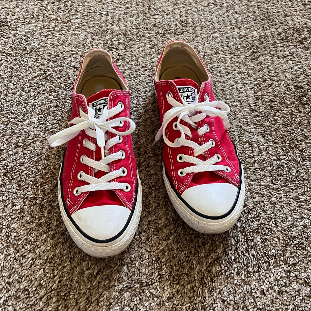 Converse Red Low-Top Sneakers